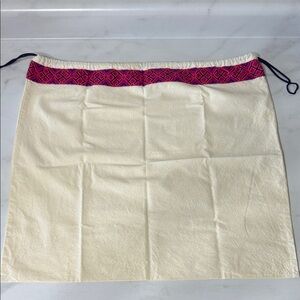 Tory Burch Dust Bag with Pink Geometric Trim